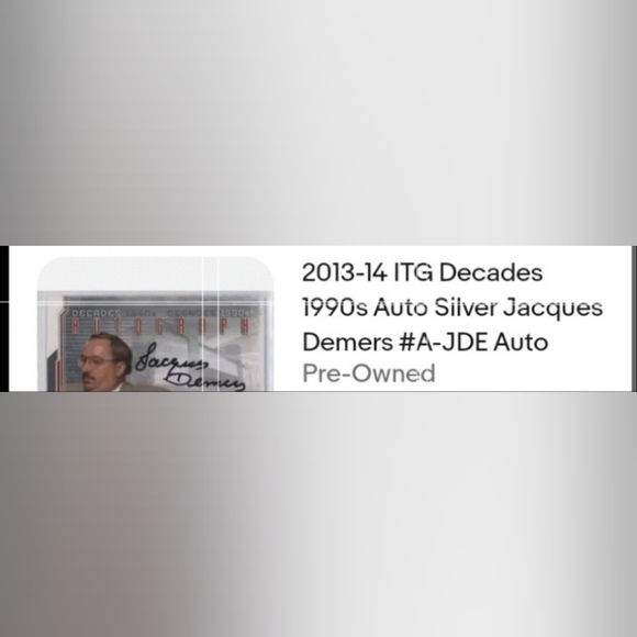 Jacques Demers 2013-2014 Decades 1990's Autographed NHL - Picture 2 of 4